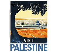 Travel Palestine Mosque City Holy Land Tree Art Print Poster Wall Decor 12X16 Inch Viaggio Palestina Città Albero Manifesto Parete