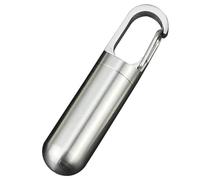 Travel Pill Case - Metal Keychain Pill Organizer Box, Stainless Steel