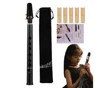 Travel Pocket Sassofono, 8-Hole C Key Sassofono, Abs Woodwind Instrument, Compact and Portable Includes Reeds and Carrying Bag, Practice Tool for Musicians and Beginners