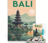 Travel Posters Bali Puzzle per adulti da 1000 pezzi | Analisi e logica: migliorare l'amore tra le coppie con poster e foglio di curiosità abbinati 52x38cm