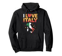 Travel Pride, Bandiera con Mappa a Forma di Cuore di I Love Italy Felpa con Cappuccio