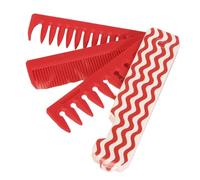Travel Salon Texture Comb - Curly Hair Comb ¦ Wide Tooth Combs for Thick Hairs, Root Volume Tool with Bangs Styling, Detangling Hair Accessory, Volumizing Bristle Kit for Styling