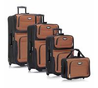 Travel Select Amsterdam Expandable Softside Rolling Upright Luggage, Set Bagagli Unisex-Adulto, Arancione, Taglia Unica