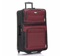 Travel Select Amsterdam - Trolley verticale espandibile, Borgogna, Checked-Large 29-Inch, Amsterdam - Trolley verticale espandibile
