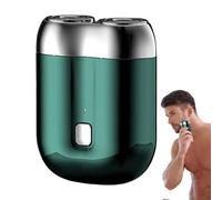 Travel Shaver - Electric Shavers Men | Mens Electric Shavers | Double-Head Motor Electric Shaver Pocket Size Rotary Electrical Shaver Waterproof Face Storm Shaver For Wet And Dry Use