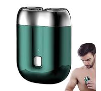 Travel Shavers for Men | 2024 Double-Head Motor Electric Shaver | Waterproof Pocket-Size Rotary Shaver, Rechargeable Face Storm Shaver for Convenient Wet & Dry Grooming on the
