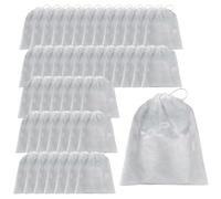Travel Shoe Bags, 50pcs Anti Yellowing Shoes Bag, Non-Woven DustPouches, Portable Storage Organizers, Drawstring Shoe Covers to Isolate Dust and Keep Shoes Clean & Tidy