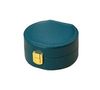 Travel Size Jewelry Box Portable Seashell-Shaped Jewelry Case 2 Layer Organizer in PU Leather for Women scatola organizer(Groen)