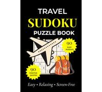 Travel Size Sudoku Puzzle Book: 90 Easy & Relaxing Sudoku Puzzles with Positive Quotes for Screen-Free Travel Fun