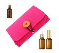 Travel Skin Oil Case, Portable Felt Pouch and Massage Oils, Compact Storage Organizer Essential, Serums, Bottles, Lightweight Stylish Travel Companion for Women