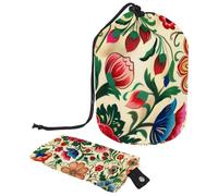 Travel Smart: borsa organizer per articoli da toeletta impermeabile con grande capacità, la borsa per il trucco indispensabile per le donne in viaggio, fiori colorati, Multicolore,