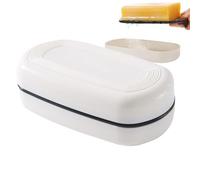 Travel Soap Case, portatile doppio strato Soap Box, Draining Tray, Black, White, for Camping, Road Trips, Palestra, Dorms, Hotel, School, and Outdoor Shower Use Provides Optimal Storage Compact Enough