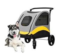 Travel Stroller Dog Pram Carriage Pushchair for Multiple Pet, Pet Dog Strollers for Large Dogs/Cats, Pet Stroller for Disabled Cats Dogs, Bearing Weight 130 Lbs