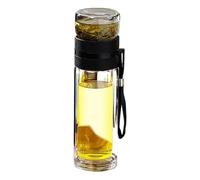 Travel Tè Infuser - Infuser da tè in con filtro in acciaio inossidabile | Coppa di alluvione per le perdite | Bottiglia di frutta portatile per uso all'aperto, a casa o in studio