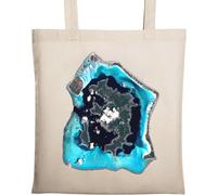 Travel The World Bora Bora Island from Space Borsa tote in cotone ecologico naturale beige, Beige, Taglia unica