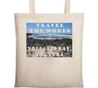 Travel The World Volcanic Bay, Tortuga Borsa Tote in Cotone Ecologico Naturale Beige, Beige, Taglia unica