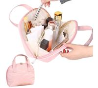 Travel Toiletry Bag, Cosmetic Storage Pouch, Shell-Shape Organizer, Large Capacity, Portable Design, 9.45x3.94x7.87 Inches, Compact Idealfor Vacation, Beach, Home, Bathroom