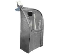 Travel Toiletry Bag, Foldable Hangable Organizer Pouch, Upright Makeup & Cosmetic Storage Case, Portable Travel Essentials Organizer for Soap, Lozione, Toothbrush, Tooth, grigio, Se référer au