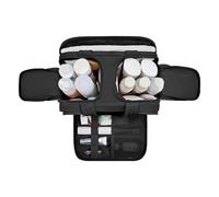 Travel Toiletry Bag, Lightweight Wide Opening, Women Handbags Purses, Spacious Cosmetic Storage, Sturdy Taslon Material, Ideal for Travel Toiletry Shampoo, Colore marrone nero, Se référer au