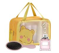 Travel Toiletry Bag, Makeup Organizer with Dry-Wet Separation, Waterproof Cosmetic Storage Pack, Portable & Lightweight for lozioni, Cleansers, and Travel, giallo, Se référer au descriptif,