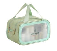 Travel Toiletry Bag, Makeup Organizer with Dry-Wet Separation, Waterproof Cosmetic Storage Pack, Portable & Lightweight for lozioni, Cleansers, and Travel, verde, Se référer au descriptif,