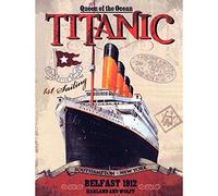 Travel Transport Titanic Liner Disaster Queen Ocean Art Print Poster Wall Decor 12X16 Inch Viaggio Trasporto transatlantico Regina Oceano Manifesto Parete