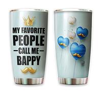 Travel Tumbler Tazza Termica Portatile Mug Termica Per Amico Mamma 590 Ml Le Mie Persone Preferite Mi Chiamano Bappy - Divertente Regalo Di Compleanno Per Il Miglior Nonno Di Sempre Per