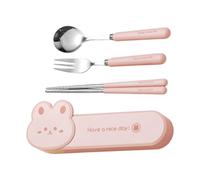 Travel Utensil Set With Case, Lunch Box Utensils, Drop-Resistant Child Tableware Kit For Daily Meals, Tableware For Kids, Camping Feeding Picnic Meals School Lunch