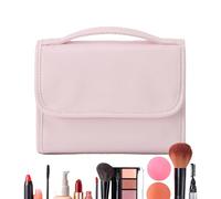 Travel Vanity Storage Bag With Handle, Travel Makeup Organizer, Cosmetics Organizer Large Capacity Toiletry Storage Pouch For Women Men Bathroom Shower Home Gym Hotel Outdoor Airplane Vacation