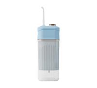 Travel Water Flosser, 200ml Electric Irrigator, Waterproof Rechargeable Floss Pick, 3-Mode Teeth Cleaner for Braces, Bridges, Women, Men, Travel Care, Blue and White