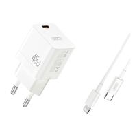 TRAVEL XO 45W CON USCITA USB C + CAVO LIGHTNING CE09+IPW