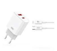 TRAVEL XO CE12 PD QC 3.0 20W 1 PORTA USB + 1 PORTA USB C + CAVO USB C CE12+IPW