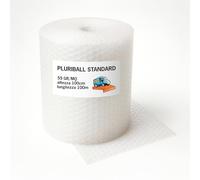 TravelBoxContorno Pluriball Imballaggio 1 Rotolo 100cm x 100 Metri 55 gr/mq - Plastica per Imballaggio Protettivo Antiurto con Bolle per Spedizioni e Traslochi (55gr/mq)