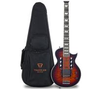 Traveler Guitar LTD EC-1 Deluxe - Chitarra elettrica da viaggio con custodia, colore: Marrone scuro