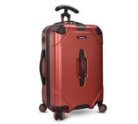 Traveler's Choice Maxporter II Hardside Polycarbonate Suitcase with Spinner Wheels, Red, 22" Carry-On Luggage