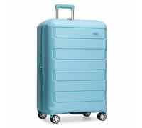 Traveler's Choice Pagosa Indestructible Hardshell Expandable Spinner Luggage, Baby Blue, Check-in Only