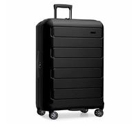 Traveler's Choice Pagosa Indestructible Hardshell Expandable Spinner Luggage, Black, 30" Large