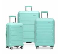 Traveler's Choice Pagosa Indestructible Hardshell Expandable Spinner Luggage, Mint, 2 Piece Set