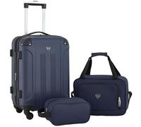 Travelers Club Chicago Hardside - Trolley espandibile con rotelle, colore Blu navy, 3 pezzi