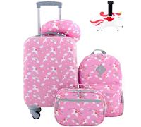 Travelers Club 5 Piece Kids Luggage Travel Set, Bagagli per Bambini, Unicorno