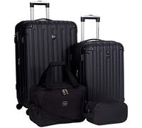 Travelers Club - Trolley e borse da viaggio da 71 cm, colore nero, set da 4 pezzi