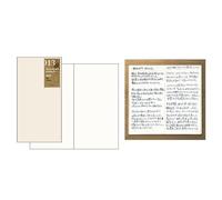 TRAVELER'S Midori Traveler's Notebook - Standard Size (Refill 013) - Cuoio - Quaderno - Taccuino - Notebook - Bianco