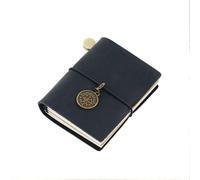 Traveler's Mini Journal - MINI Loose-Leaf Notebook Top Grain Leather Pocket Diary Per scrivere e prendere appunti(Black)
