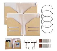 Travelers Notebook Accessories - 2 Pieces Diary Storage Bags with 4 Clips