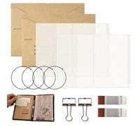Travelers Notebook Accessories - 2 Pieces Diary Storage Bags with 4 Clips