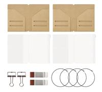 Travelers Notebook Accessories - 2 Pieces Diary Storage Bags with 4 Clips