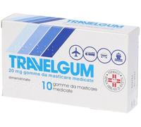 Travelgum Gomme da Masticare Medicate Dimenidrinato 20mg Cinetosi 10 Pezzi