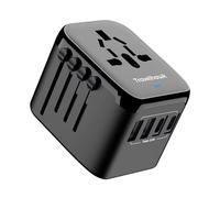 TravelHawk Adattatore da viaggio in tutto il mondo, caricatore rapido, 35 W, tipo G, caricatore tipo A, 2 USB-C e 2 USB, spina da viaggio, adattatore universale per Germania, Stati Uniti, Giappone,