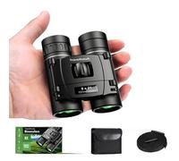 TravelHawk Binocolo 8 x 21 FMC, binocolo compatto per adulti e bambini, BAK4, prisma, impermeabile, piccolo birdwatching, caccia, viaggio, safari, con borsa per il trasporto e tracolla - nero