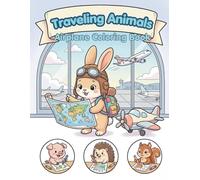 Traveling Animals:Airplane Coloring Book